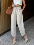 Oldmoney Style Pleated Cropped Pants