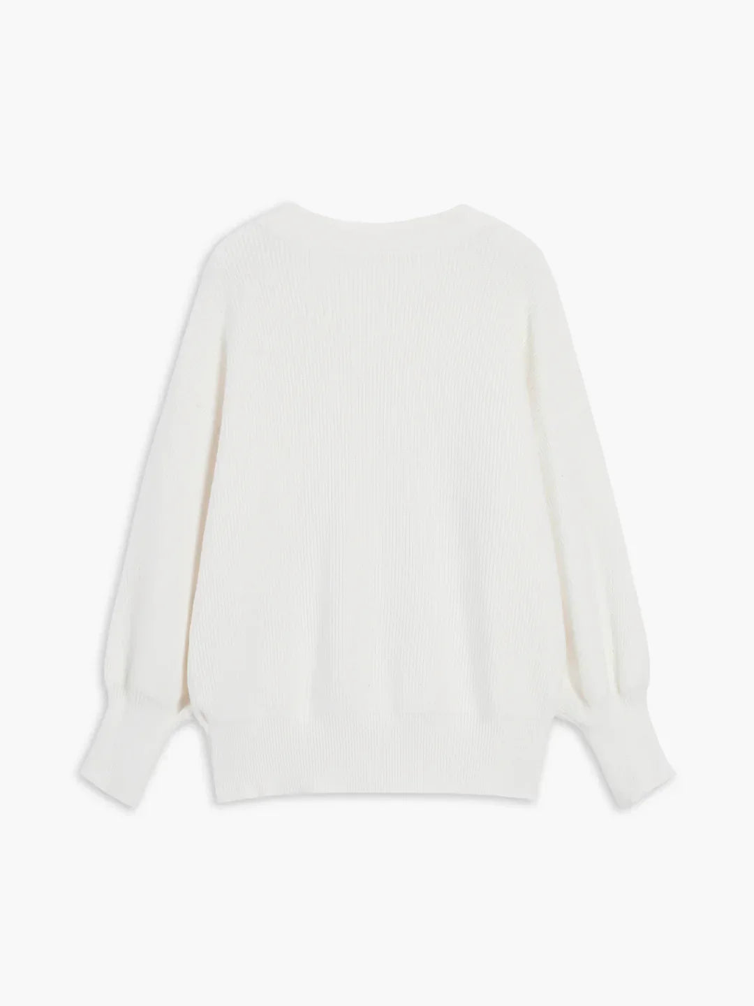 Solid Color Long-sleeved Pearl Oversized Cardigan