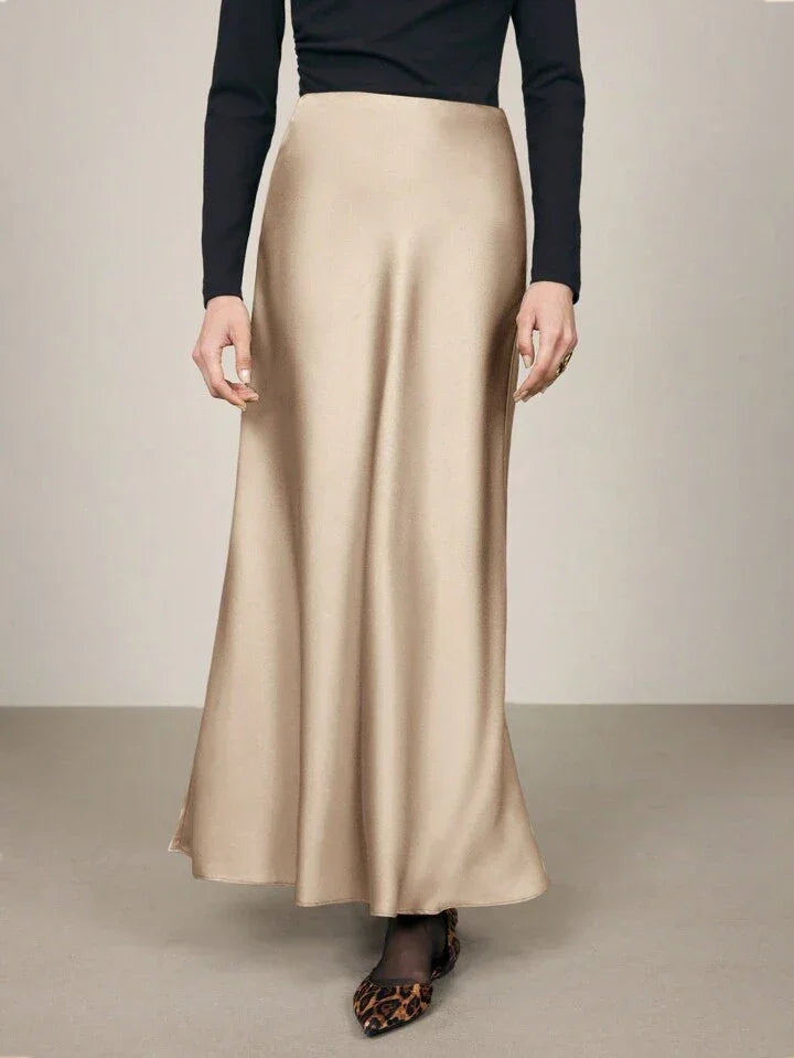 Minimalist Satin Slip Skirt