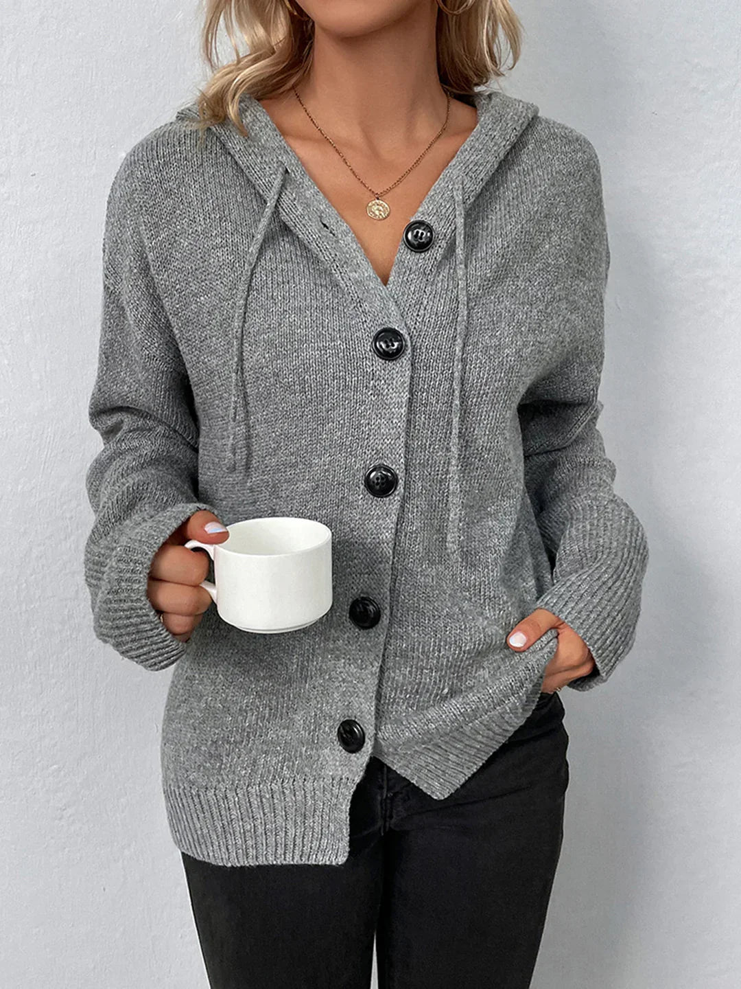 Layering Essential Casual Knit Button Cardigan
