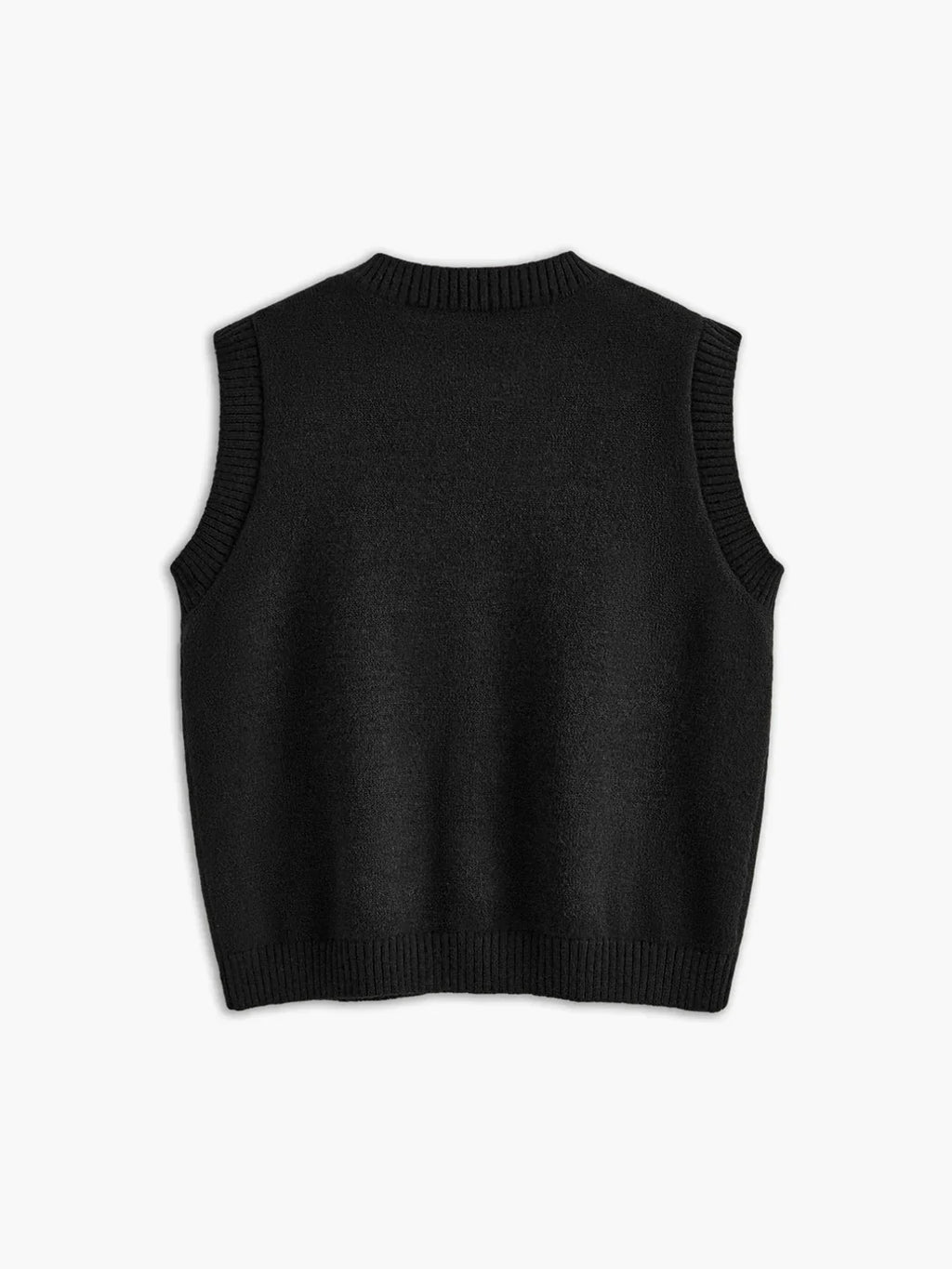 Single-breasted Casual Button Up Sweater Vest