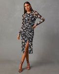 فستان ميدي كولين ميش بزهور