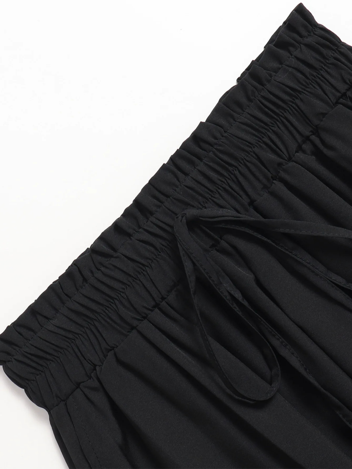 Drawstring Aline Flowy Office Maxi Skirt