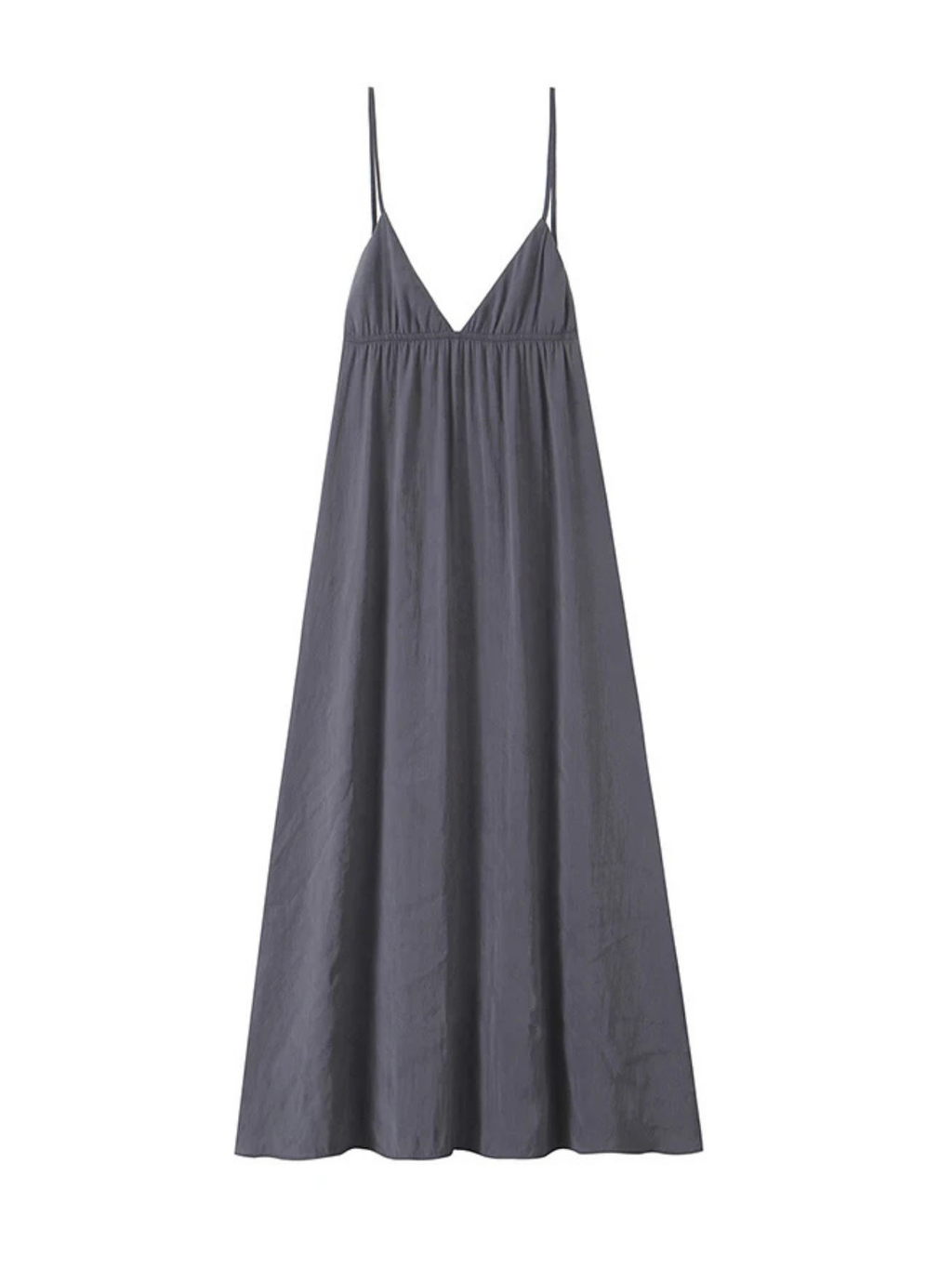 Backless Flow Midi Slip Dress V Neck Summer